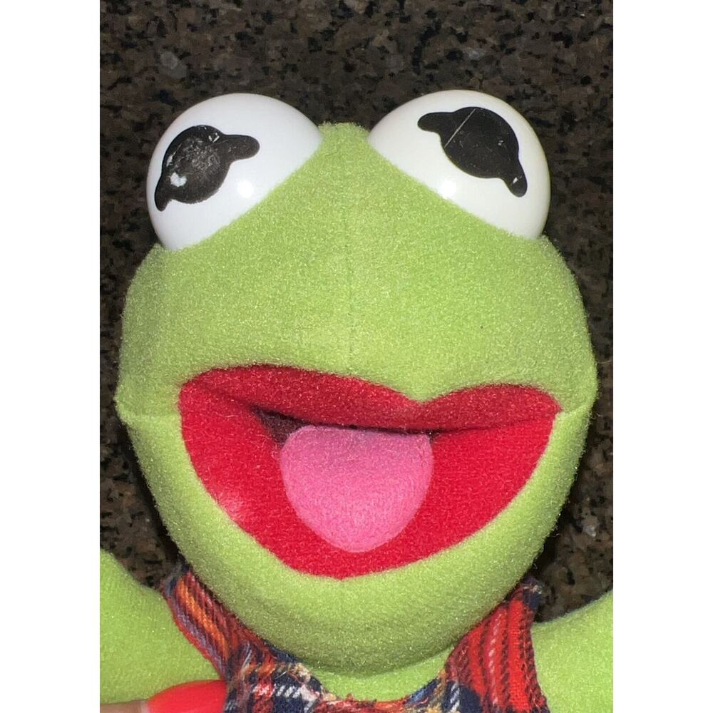 Vintage 1987 Baby Kermit The Frog 7" Plush Toy Jim Henson Muppet Babies Stuffed - Picture 3 of 5